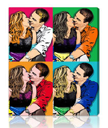Custom Warhol Style-Warhol style 4 panel - couples